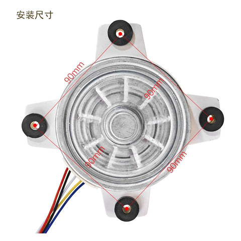 Top view of DC Brushless Motor For Air Conditioners With Variable Frequency, Smooth Operation And Long Lifespan, No Drama Internal Fan Replacement, Compatible With SIC-310-25-1 0010401703, Built To Last showing size measurements