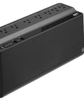 Uninterruptible Power Supply 850VA 450W For Home Office Or Computer, Battery Backup And Surge Protector With 9 Outlets And Type A Charger BE850G2, side view.