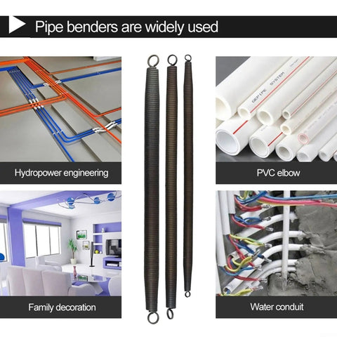 Rock Solid PVC Pipe Bender Spring Set 16Mm 20Mm 25Mm 32Mm Manual Wire Tube Bending Tool used in various applications.