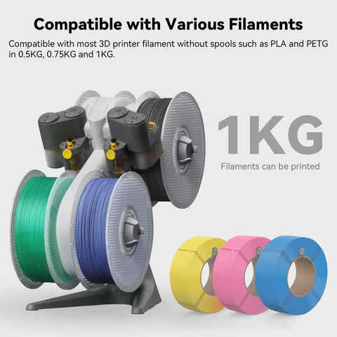 Detachable Filament Spool Holder For Bambu Lab 3D Printers A1 And A1 Mini with compatible PLA and PETG reels