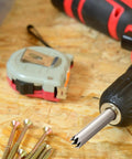 3-Piece 3/8 Inch Screw Extractor Set for Removing Stripped and Broken Screws Fast, Easy Out Tool Kit on a workbench