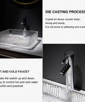 Modern Round Countertop Basin Crafted From Shatterproof Tempered Glass With Quick Pop Up Drain For Chic Bathroom Vanity or an Absolute Dope Bar Sink Swap, featuring a crystal design.