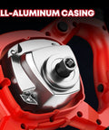 Close-up of aluminum casing on Heavy Duty 2300W 110V Handheld Electric Cement Mixer With Six Adjustable Speeds