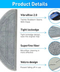 4 Pack Replacement Mop Pads For Roborock Q10 S5 S5 Plus Q10 X5 X5 Plus Robotic Vacuum Cleaner showing product details