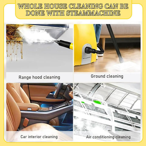 Sotikarery 3000W Heavy Duty High Pressure Steam Cleaner, Portable Steam Mop With Ozone Function For Deep Cleaning Floors, Tiles, Upholstery And Cars Using 9 Included Accessories. Range hood and car interior cleaning.