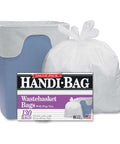 8 Gallon Trash Bags 0.6 Mil Thick White 22 By 24 Inches Value Pack Box Of 130 For Home Office Cleanup