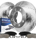 Rear Brake Kit With 12.99 Inch Drilled Rotors And Ceramic Pads For Chevy Silverado Sierra 2500 HD 3500 HD Suburban Yukon XL H2 Hummer