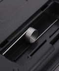 Stainless Steel Small V Shaped Torsion Springs Kit Set 10 Pcs High Torque Consistent Heavy Duty Hardware Replacement For Toolbox Locks And Home DIY Repairs close-up in black case