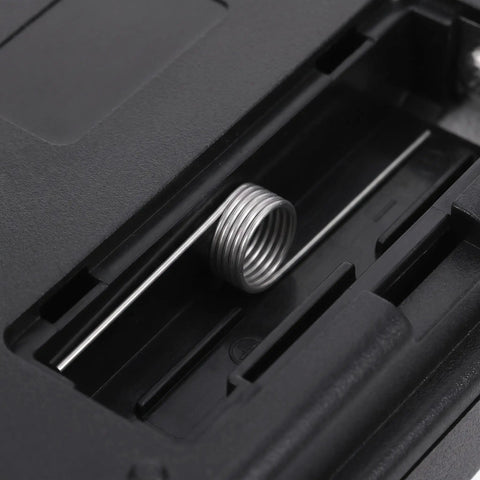 Stainless Steel Small V Shaped Torsion Springs Kit Set 10 Pcs High Torque Consistent Heavy Duty Hardware Replacement For Toolbox Locks And Home DIY Repairs close-up in black case