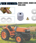 Heavy Duty Mower Blade Bolt Belleville Spring Cup Washer Kit For Kubota ZD Series ZD326 ZD331 ZD1211 RCK60 Replacement Parts Fits Commercial Zero Turn Mowers, bolt and washers