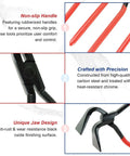 Three Piece Sheet Metal Bending Pliers Set For Roofers And Plumbers, ergonomic rubber grip, carbon steel, heat resistant finish