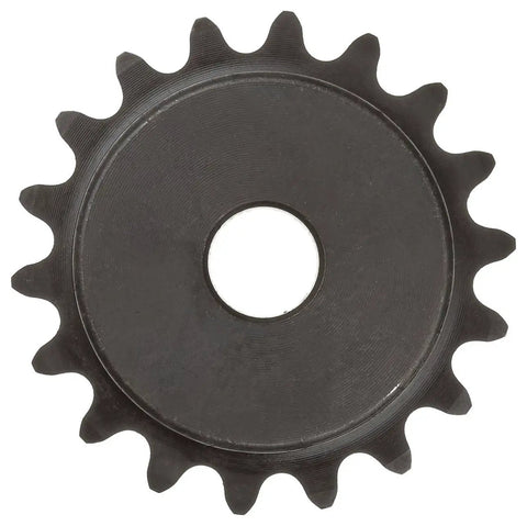 Roller Chain Sprocket For 35 Chain Size With Double Strand Type B Hub 0.375 Inch Pitch 21 Teeth 0.75 Inch Bore front view