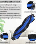 All In One RoboVac Replacement Parts Kit For Popular 11S 12 15C 30 30C 35C Models main brush with blue and black bristles