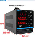 Variable DC Power Supply 0 To 30V 10A Bench Regulated Switching Power Supply With 4 Digit LED Display size dimensions
