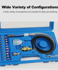 Air Powered Pencil Die Grinder Kit Pumping 65000 Rpm Beefed Up Torque with accessories in blue case for polishing and detail work.
