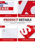 Prime Space For Lease Vinyl Banner Sign 18x48 Inch Heavy Duty Outdoor Advertising Weatherproof Sign With Metal Grommets For Shops Offices And Warehouses, close-up of grommet and folded banner