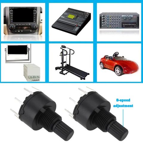 8-speed 4 Pack Plug And Play 16mm Rotary Switch Kit With 1 Pole And 8 Positions Washer And Nut Black RS16 IP66 Rated
