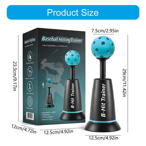 Baseball Batting Trainer Machine With Sturdy Metal Frame For All Skill Levels Adult Hitting Aid For Home Practice Interactive Drills Realistic Balls Pro Grade Durable Backyard Training Gear, 29cm tall