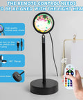 Projection Lamp With App Remote 360 Degree Rotation 16 Color RGB LED Lights featuring remote control and lamp details