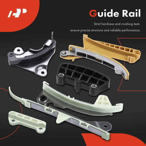 Guide rails from 17 Piece Engine Timing Chain Kit With Tensioner And Guide For Ford Explorer Ranger Mazda B4000 Mercury Mountaineer 4.0L SOHC V6 Powertrain Fit 1997 2010 Includes Chain Tensioner Guides