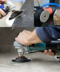 13 Pack 4 Inch Diamond Polishing Pads With Five Eighths Inch 11 Backer Pad Wet Dry Kit for Drill Grinder Polisher on stone surfaces.