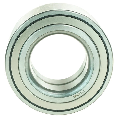 Close-up view of a ball bearing from the Front Wheel Bearing And Hub Kit 2 Piece Direct Fit OE Replacement For Acura CL RSX TL Honda Accord CR V Element Includes Two Bearings And Two Hubs Drop In Ready.