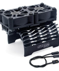 Beefed-Up Dual 30MM RC Car Cooling Fans With Aluminum Heatsink For 40 To 42mm Brushless Motors, Up To 27000 RPM, with connectors