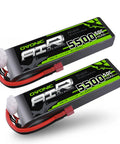 Two-pack Beefy 5500mAh 3S 11.1V LiPo Battery 50C with Dean T Connector for RC Airplane Quad Helicopter FPV Drone