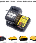 Replacement Battery Charger For 12V 20V And 60V Max Lithium Ion Batteries Quick No Fuss Charge Compatible With DCB Series Tools
