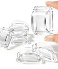 Six Piece Clear Silicone Door Stoppers And Wall Bumper Shields With Heavy Duty Peel And Stick Backing, transparent silicone bumpers