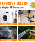 Double Female Garden Hose Connector 3/4 Inch Brass Swivel Adapter With Washers No Fuss Quick Connect Durable Outdoor Hose Fittings For Easy Leak Free Attachments To Most Standard Hoses for washing machine, water heater, car wash, and garden watering