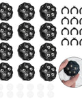 Badass Heavy Duty Furniture Caster Wheels Peel And Stick Easy Glide Self Adhesive Roller Moves Smooth On Hardwood Floor With Zero Dings Awesome Mobility Kit For Sofas And Beds with black surface and steel balls.