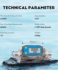 Technical specs of 1 Inch and Three Quarter Inch Turbine Flow Meter Stainless Steel Digital Liquid Flowmeter with NPT Adapters