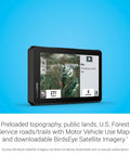 Tread Powersport Off Road Navigator with Topographic Maps and Land Boundaries, 5.5 Inch Touchscreen showing maps on screen