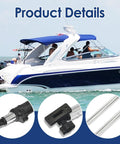 Adjustable Bimini top rear support poles with marine-grade aluminum; replacement parts for 3–4 bow tops.