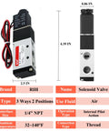 Solenoid Valve 4V210-08 12V 24V 110V Series Single Coil Pilot Operated 5 Port 2 Position Electric Valve with specs