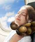 Garden Potatoes Travel Pillow Memory Foam Neck Pillow U Shape For Planes Trains And Cars Relieve Fatigue Portable Napping Support