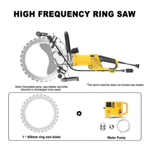 No Sweat Electric Concrete Saw Featuring A Brushless Motor For Smooth Masonry Slotting And Deep Wall Cutting handheld cutter with water pump.