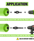 BETTERI 2.5in dry core drill bit kit with pilot bit and SDS/Hex adapters; 5/8-11 threaded diamond core for concrete