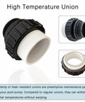 4 Pack 2 Inch Hi Temp Unions For Pool Pumps 2 MIP To 2 PVC Union Fittings heat-resistant design