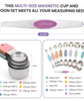 Heavy Duty Magnetic Measuring Cups And Spoons Set In 304 Stainless Steel With Double Markings Pro Grade 16 Piece Kitchen Kit