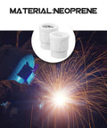 Premium 2pcs Tig Ceramic Cup Nozzles For Welding Torch shown with sparks during welding, ideal for precision machining and fabrication.