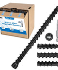 Built Tough Heavy Duty Hidden Deck Screws Number Ten By Two Three Eighths Self Tapping Wood Fasteners with Torx drive, 93-piece pack.