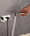Concealed Wall Mount Hot And Cold Bidet Spray Set With Brass Mixer Valve Chrome Handheld Sprayer Shattaf 47 Inch Stainless Steel Hose