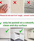 Easy Peel and Stick Wallpaper 20.8 by 393 Inches Removable Self Adhesive Non Woven Wall Covering with guidelines on suitable surfaces