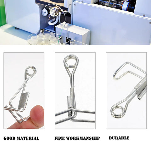 10 Pack Spring Water Flow Control Tube Clips For Lab Tubing, showing durable metal design and ergonomic grip in lab setting.