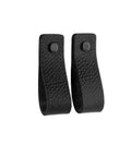 Black Leather Drawer Pulls Set Of 2 Six And A Half Inch Length By One Inch Width Leather Handles For Dresser Cabinets And Furniture