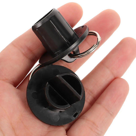 Cool Black Bungee End Caps for Deck Sunblinds And Roller Shades Fits 8 Pack With Snug Plug Install For Smart Patio Shade Systems That Stay Secure And Look Totally Fresh Without Looking Cheap Or Flimsy. black plastic end caps with key rings in hand