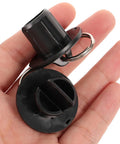 Premium 8pc Plastic End Caps for Roller Shades Bungee Kit Easy Install Cord Plugs Black Blinds Ties Hold Backs Replacement For Home Outdoor Use black plastic end caps in hand