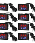 12V Temperature Controller Thermostat With Dual LED Display Pack Of 8 For DIY Pro Grade Temperature Regulation From Minus 50 To 110 Celsius 0.1 Celsius Accuracy 0.5 Second Refresh Rate Compact 48x29x32mm Module, pack of 8 with probe